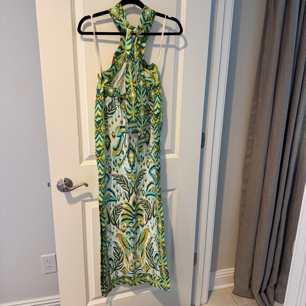 NWT Farm Rio Tropical Tapestry Off-White Halter Neck Dress | XS - Picture 10 of 10